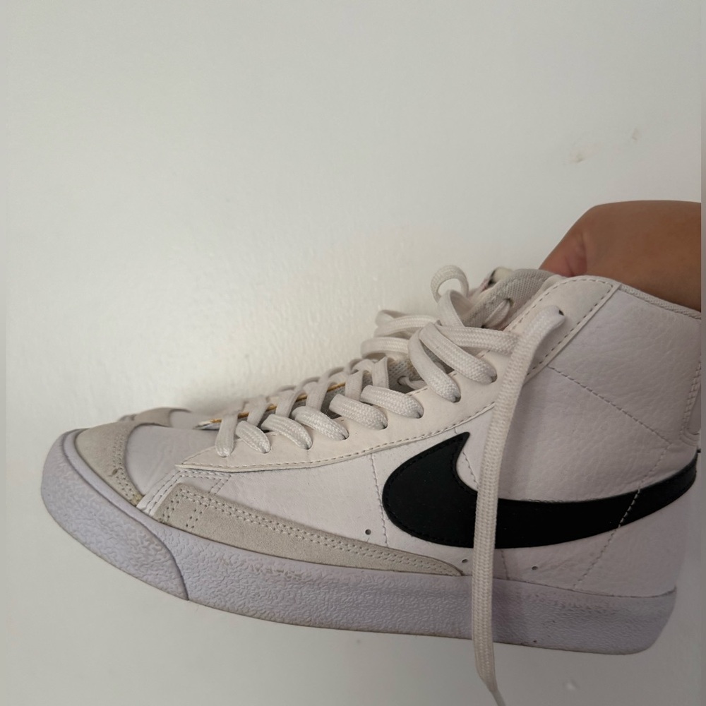 Nike White and Black High-Top Sneakers